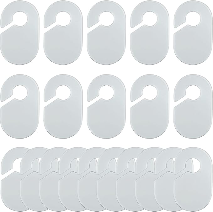 20 Pack Clothing Rack Size Dividers Blank Closet Separators for Clothes Baby Closet Size Divider Hooks Wardrobe Large Hangers