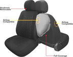 Pariitadin Car Seat Covers Full Set, Washable and Breathable Premium Cloth Automotive Vehicle Seat Cover for Car Interior, Un