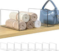 SortNStore Shelf Dividers for Closet Organization: 6" Tall x 10" Deep, Deeper Adhesive Separators Features Acrylic Material a