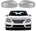 Moonlinks Compatible with Nissan Sentra 2013 2014 2015 2016 2017 2018 2019 Side Mirror Cover Replacement,Silver Left Driver & Right Passenger Side Door Rearview Side Mirror Cap Without Turn Signal