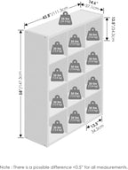 Furinno Simple Cube Storage Organizer, 12-Cube Display Shelf, Open Back Shelving Unit, Storage Shelves, Extra Thick Frame, fo