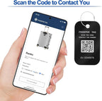 Smart Luggage Tags for Suitcase - Waterproof QR Code Labels with Location Notification When Scanned (Pack of 2), Customizable