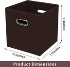 Fabric storage bins Cubes, Fabric Cube Organizer with Handle, Foldable Cube Bins for Cloth or Accessary Storage, 11x11x11, Se