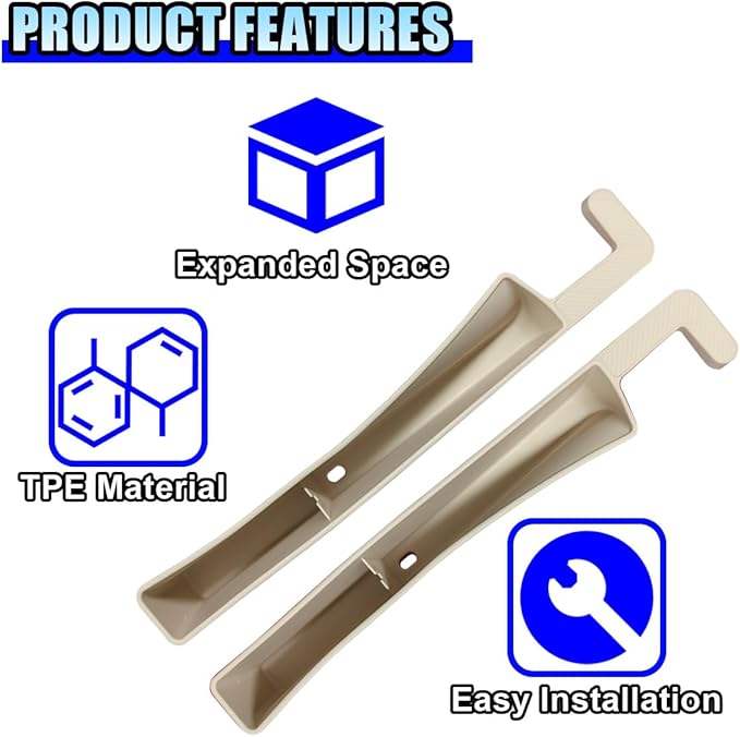 2PCS Car Seat Gap Filler Organizer, No-Drop Seat Gap Storage Box Inserts with Phone Holder, Storage Plug Stopper Fill Gap Between Seat and Console, Universal Car Accessories for SUV Truck (Beige)