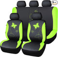 Flying Banner Butterfly car seat Covers ful Set Fashion Universal Lady Woman Female Rear Bench Split Colorized (Full Set - Fa