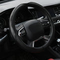 Rueesh Microfiber Leather Steering Wheel Cover Anti-Slip Matte Finish Auto Car Wheel Cover Universal 15 Inch Wheel Cover for 