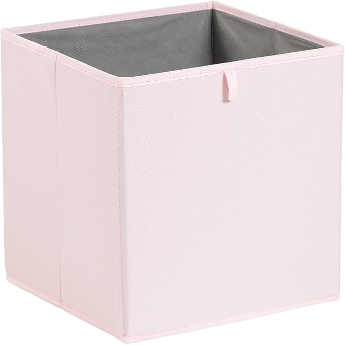 Amazon Basics Collapsible Cube Organizer Bins, Closet Storage Organizer Baskets for Shelves, Space-Saving, 13" x 15" x 13", P