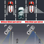 Ampper Blind Spot Mirror Oval, HD Glass Frameless Stick on Adjustabe Convex Wide Angle Rear View Blind Spot Car Mirror for Car Blind Spot, Pack of 4