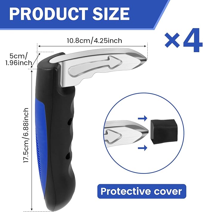 4 Pack Car Door Handle for Elderly, Portable 3-in-1 Car Handle Assist for Seniors, Multifunction Auto Cane Assist Handle for 