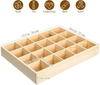 Angoily Socks Organizer Storage Box, Drawer Organizer with 20 Compartments for Underwear and Sundries, Stackable Drawer Conta