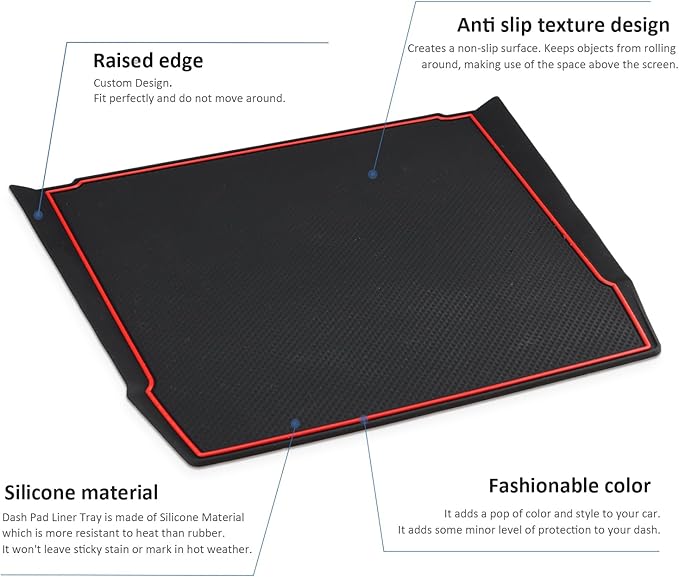 Auovo Dashboard Mat Compatible with Subaru Crosstrek Accessories 2018-2023 Forester 2019-2024 XV Impreza 2018-2023 Car Interi