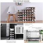 6-Tier Narrow Shoe Rack for Small Entryways, Space-Saving Adjustable Stackable Shelves, Free Standing Shoe Organizer for Clos