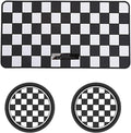 Car Interior Accessories Set – 2PCS Silicone Cup Holder Coasters & 1PCS Anti-Slip Dashboard Pad, Universal Non-Slip Rubber Ma