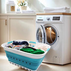 SAMMART 42L Collapsible Plastic Laundry Basket - Foldable Pop Up Storage Container/Organizer - Space Saving Hamper/Basket (1,