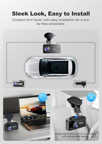JOMISE 4K Dual Dash Cam Front and Rear,Dashcam for Cars with 3.2" Touchscreen, 64GB Card, GPS & 5.8GHz WiFi, Enhanced Night V