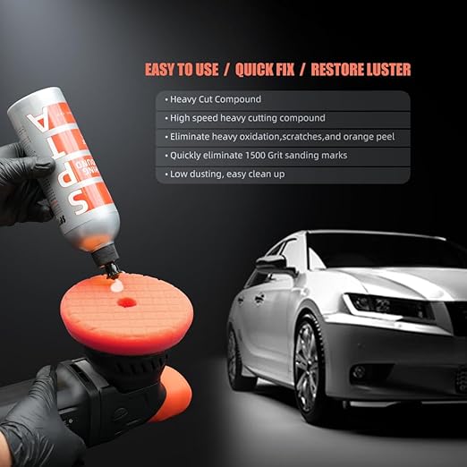 Heavy Cut Polishing Compound, SPTA 16.91oz (500ml) Polishing Compound Car Scratch & Swirl Remover Rubbing Compound & Coarse Polish Buffing Compound Swirl Remover for Cars Automotive Paint Correction