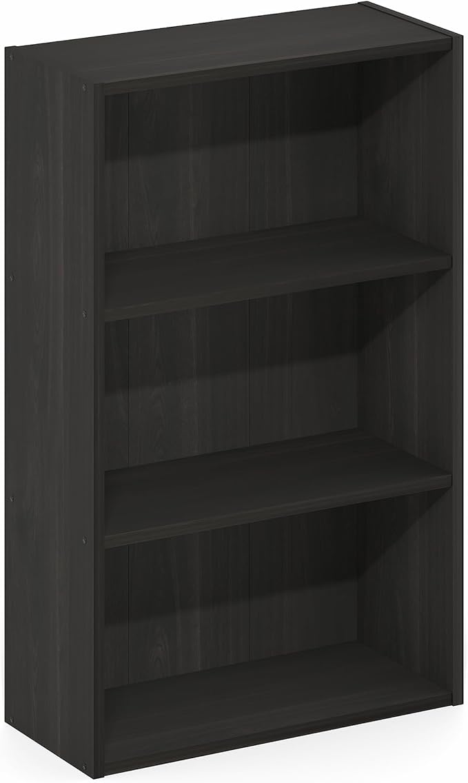 Furinno Basic Book Shelf, 3-Tier Bookshelf, Cube Storage Organizer Bookcase with Open Shelf, 7 x 17 x 26, for Living Room, Be
