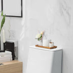 ALELION 11.7" Bathroom Vanity Tray for Counter - Acacia Wood Decorative Tray for Toilet Tank Makeup Perfume Jewelry Catchall 