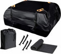 ZONETECH Car Roof Cargo Bag Water Resistant with a Protective Anti Slip Mat – 8 Reinforced Premium Quality Straps Rubberized Extra Cushioning Pad, Travel, Touring, Road Trips for Vehicle, SUV