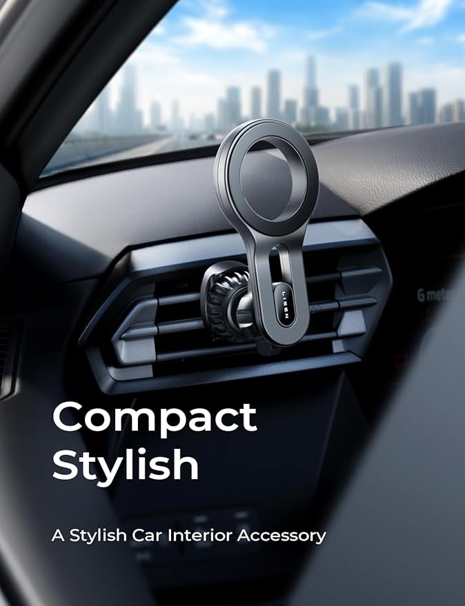 LISEN for MagSafe Car Mount, 2026 Magnetic Phone Holders for Your Car Air Vent Phone Mount, Hands Free Cell Car Phone Holder Accessories for Men Women fit iPhone 17 17e 16 15 14 13 12 Pro Max Kids