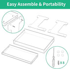 NPPLUS Bathroom Countertop Organizer, 2-Tier Clear Acrylic Counter Storage Shelf for Bathroom Counter Organizer, Clear Makeup