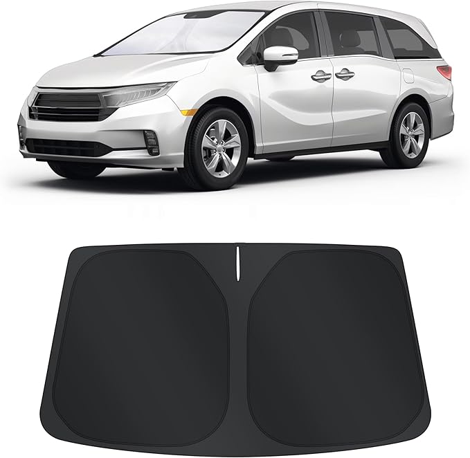 TINGLU Sun Shade for Honda Odyssey 2018-2024 2025 2026 LX,EX,EX-L,Touring,Elite Minivan Accessories Windshield Sun Shade Window Shade UV Rays Protection Sun Visor Cover