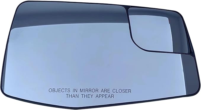Replacement Passenger Right Side Door Mirror Glass Flat Heated with Convex Blind Spot Glass For Chevrolet Silverado and GMC Sierra 1500 from 2019 to 2023