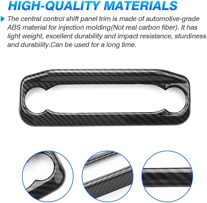 Autorder Custom Fit for Accessories 2021 2022 2023 2024 2025 Ford Bronco Sport Carbon Fiber Button Frame Panel Cover Center Console Interior Trim