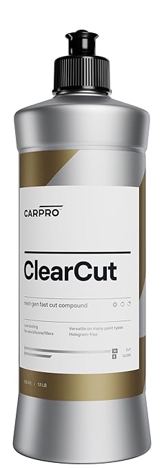 CARPRO Clear Cut Correction Compound - Heavy Cut Compound for Fast Paint Correction - Professional Body Shop Car Paint Scratch Repair, Fix Scratches & Swirls - Detailing and Buffing - 500ml (17oz)