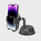 Simple Cradle Dash Mount - Upgraded Hands-Free Car Phone Holder - Thick Case Friendly Phone Holder for Car - Mount for Dash - Compatible with iPhone & Android – Black