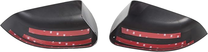 ALMULOO Pair Mirror Covers Compatible with 2011-2020 Jeep Grand Cherokee/Dodge Durango Top Half Side Door Rearview Mirror Cap Glossy Black Trim 2Pcs