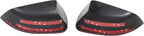 ALMULOO Pair Mirror Covers Compatible with 2011-2020 Jeep Grand Cherokee/Dodge Durango Top Half Side Door Rearview Mirror Cap Glossy Black Trim 2Pcs