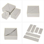 TENABORT 12 Pack Foldable Drawer Organizer Dividers Cloth Storage Box Closet Dresser Organizer Cube Fabric Containers Basket 