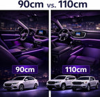 Acrylic Interior Car LED Strip Lights, Dreamcolor 18-in-1 Car Ambient Lighting Kit, with APP Control, 622 LED Fiber Optic Strip Lights for Cars, Supports Neon Sync with Music DIY Mode.