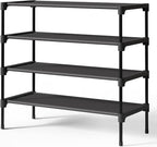 Kitsure Shoe Rack - Non-Woven Shoe Rack Shelf, Shoe Organizer for Closet, Entryway, Garage & Corridor, Stackable Shoe Shelves