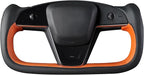 MEWANT Hand Stitched Tesla Model S Yoke Steering Wheel Cover Wrap for Tesla Model S 2021-2023 / Model X 2021-2023 Tesla Yoke Steering Wheel Accessories(3D Style)