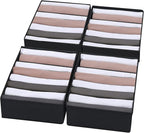 4 Packs T-shirt Drawer Organizers for Clothing,8 Grids Compartment Wardrobe Storage Box, Washable Clothes Organizer for Folde