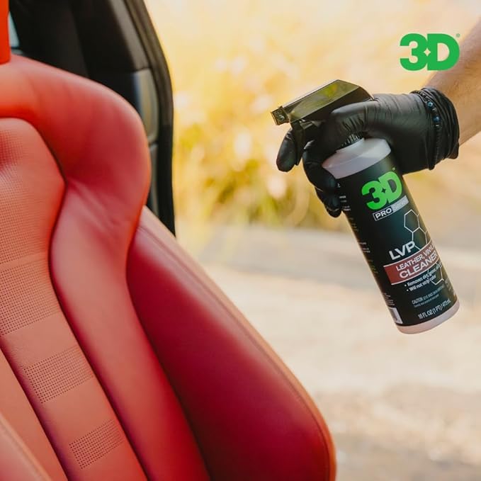 3D LVP Interior Cleaner - Removes Dirt, Grime, Grease, Oil & Stains from Leather, Vinyl & Plastic - Great for Seats, Steering