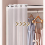 Portable Closet,Portable Closets for Hanging Clothes,Japanese Style Wardrobe Clothing Rack with 2 Drawers,1 Hanging Rods and 