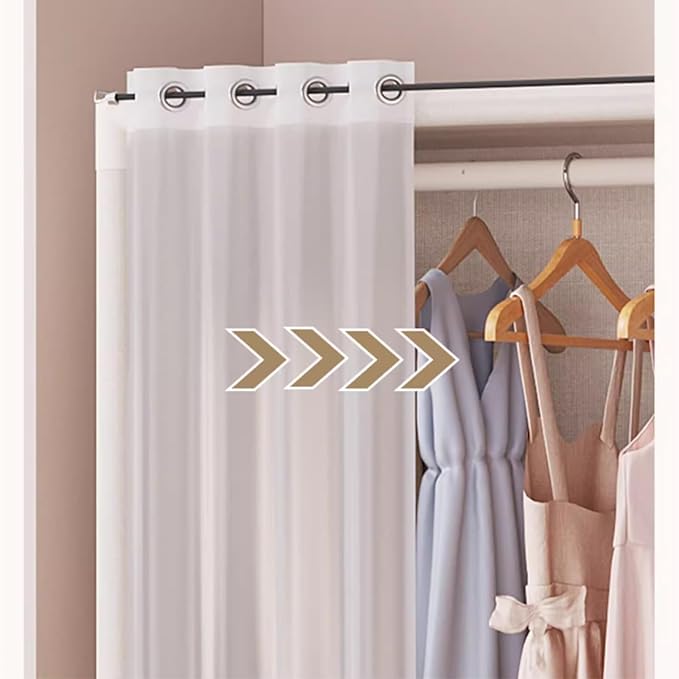Portable Closet,Portable Closets for Hanging Clothes,Japanese Style Wardrobe Clothing Rack with 2 Drawers,1 Hanging Rods and 