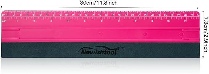 NEWISHTOOL 11.8" Felt Squeegee for Vinyl, 29.8cm Big Size Ruler Squeegee for Wallpaper Smoothing, Sign Making, Car Vinyl Wraps, Window Tint Film Application, Graphic Decals Squeegee Tool - Pack of 3