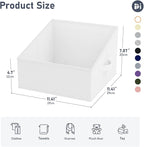 DIMJ Closet Storage Bins 6 Pack - Fabric Trapezoid Organizer Bin, Foldable Storage Baskets for Shelves, Closet Shelf Organize