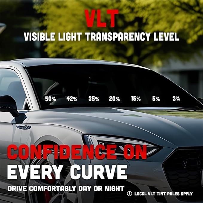 United Centurion Carbon 2 Ply Window Tint Film - 36in x 100ft, 5% VLT Scratch Resistant, High Clarity, 99% UV Block, Heat & Glare Control, Privacy & Interior Protection Film for Car, Truck, SUV, Home