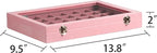 Frebeauty Velvet Jewelry Tray,35 Grid Jewelry Organizer with Clear Lid,Earring Holder Organizer Case with Clasp,Drawer Insert
