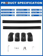 Lockable Roof Rack Cross Bars 220lbs Compatible with Hyundai Palisade 2019-2025 SE SEL XRT Limited Calligraphy,Heavy Duty Aluminum Roof Rails Crossbars Canoe Black Rooftop Cargo Luggage