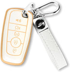 MILD EAST For Ford Key Fob Cover with Keychain, Soft TPU Key Case Shell Full Protection for Ford Explorer Fusion Escape Edge 