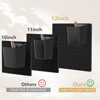 FZK Peg Board, 25pcs PegBoard Wall Organizer, 12in*12in, Includes 4 Black Pegboard and Accessories, Plastic PegBoard for Room