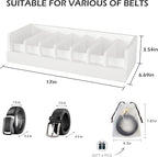 Belt Organizer for Drawer - Bamboo Belt Storage Organizer | Belt Rack for Closet Wall Mount Men Women Tie Sock Bra Scarf Ribb