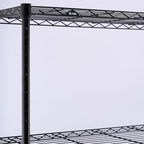 M MZG Heavy Duty Rolling Garment Rack 3 Tiers Adjustable Wire Shelving Clothes Rack with 3 Rods and Side Hooks,Storage Closet