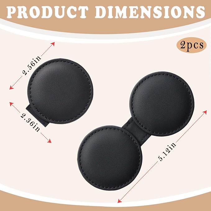 2 Pack Stronger Magnetic Belt Clip, Shoulder Strap Positioners, Relieves Neck & Shoulder Pressure, Enhances Traveling Safety & Comfort